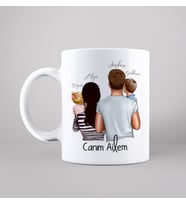 Canım Ailem Tasarımlı Kupa Kişiye Özel