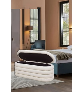 Most Line Sandıklı Bench Bukle Kumaş (Evinize Teslim) (Sahra Beji)