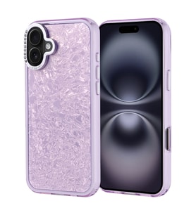iPhone 16 Plus Kılıf Taşlı Tasarımlı Kapi Kılıf (Lila)