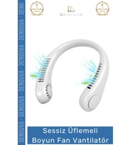 #Vantilatör Sessiz Güçlü Portatif Şarjlı Mini USB Giyilebilir Modeli Üflemeli Boyun Fan Vantilatör