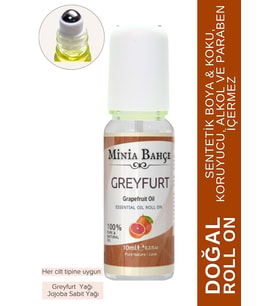 Minia Bahçe Aromaterapi Greyfurt Roll-On, %100 Doğal, 10ml