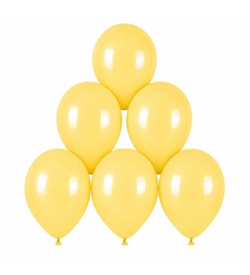 Sarı Renk Lateks makaron Balon (30 cm) - 6 Adet