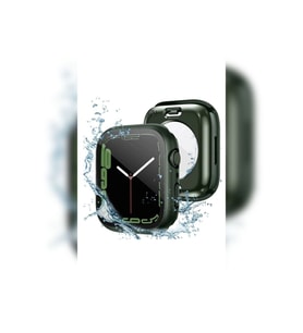 Apple Watch 44mm Uyumlu 360 Derece Korumalı Kasa ve Ekran Koruyucu Zore Watch Gard 12 (Koyu Yeşil)