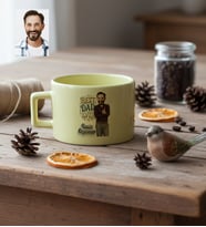 Kişiye Özel Karikatürlü Best Dad Ever Babaya Hediye Lüks Pastel Fincan Babalar Günü Hediyesi
