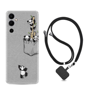 Tecno Pova 4 Kılıf Silikon Boyun Askılı İpli Desenli Silikon Pandalar 1798