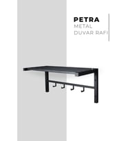Dekoratif Metal Duvar Rafı Duvar Askısı - Portmanto Askısı Antre Hol Askılık Raf