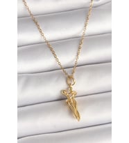 316L Çelik Gold Renk Zincir Sarılma Model Kadın Kolye 5886 - HPSBYI8631-9961