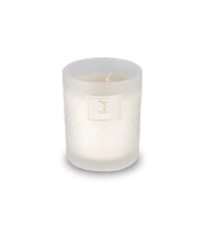 Delicate Serisi White Mum - 300gr Gül, Misk ve Sedir Ağacı Kokulu Organik El Yapımı Dekoratif Cam Mum (Beyaz)