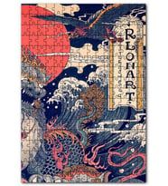 Cakapuzzle Deniz Canavarları ve Dalgalar İllüstrasyon Puzzle Yapboz MDF (Ahşap) (120 Parça)