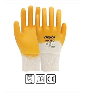 KN-350 İş Eldiveni Nitril Kaplama Pamuk ( 12 Çift )
