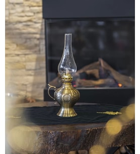 PİRİNÇ GAZ LAMBASI OYMA İŞLEMELİ MODEL