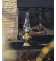 PİRİNÇ GAZ LAMBASI OYMA İŞLEMELİ MODEL