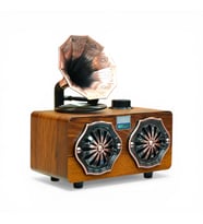 Gramafon Nostalji Radyo,Trend Tasarım Ahşap Bluetooth Nostaljik Radyo