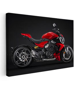 Kanvas Tablo Ducati Diavel 1260 Kaslı İtalyan Cruiser Motosiklet Tablosu Ev Ofis Duvar Dekoru