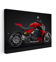 Kanvas Tablo Ducati Diavel 1260 Kaslı İtalyan Cruiser Motosiklet Tablosu Ev Ofis Duvar Dekoru