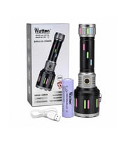 Watton WT-728 80W Işık Gücü 20.000 Lümen Şarjlı Göstergeli El Feneri