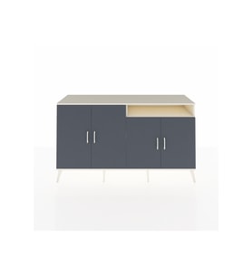 Kronos Konsol 6 Raflı 4 Kapaklı 176x59x99 Aytaşı-Antrasit/Aytaşı