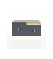 Kronos Konsol 6 Raflı 4 Kapaklı 176x59x99 Aytaşı-Antrasit/Aytaşı