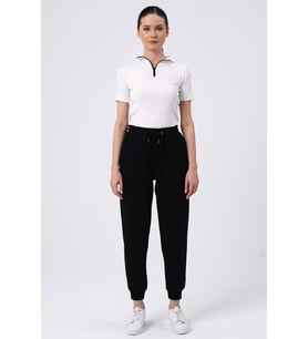 ALEXANDERGARDI BELDEN BAĞLAMALI JOGGER PANTOLON (22-QJAM) (Siyah)