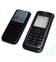 Nokia 6151 Kapak Nokia 6151 uyumlu Siyah ön Kapak Arka Kapak ve Tuş Takımı