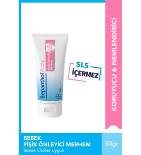 Bepanthol Baby Pişik Önleyici Krem 50 gr Hassas Ciltlere SLS Parfüm Paraben İçermeyen Nefes Alan Formül