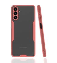 Galaxy A04S Kılıf Kamera Korumalı Arkası Şeffaf Silikon (Pembe)