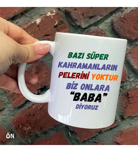 Babalar Günü Özel Biz Onlara Baba Diyoruz Kişiye Özel Resimli ve isimli Baskılı Kupa Bardaklar