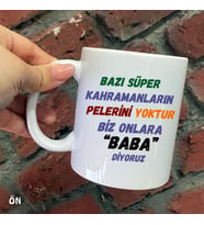 Babalar Günü Özel Biz Onlara Baba Diyoruz Kişiye Özel Resimli ve isimli Baskılı Kupa Bardaklar