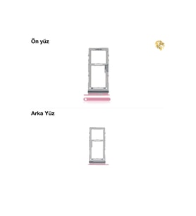 Samsung Galaxy S20 ile Uyumlu Sim İç Yuvası Çiftli Pembe Çiftli sim yuvası ikili sim tepsisi çiftli sim aparatı dual sim çekmecesi