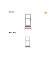 Samsung Galaxy S20 ile Uyumlu Sim İç Yuvası Çiftli Pembe Çiftli sim yuvası ikili sim tepsisi çiftli sim aparatı dual sim çekmecesi