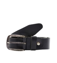 Jack & Jones Erkek Hakiki Deri Kemer - Paul (Siyah)