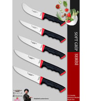 Lazbisa Soft Grip Mutfak Bıçak Seti Et Ekmek Sebze Bıçağı 5 Li Set Günlük Kullanım ( Mtf-784 )