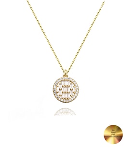 18k Serie Oro Baget Taşlı Minimal Kadın Gümüş Kolye (Altın)
