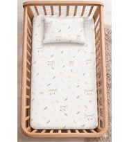 %100 Pamuk Lastikli Bebek Çarşafı + Yastık Kılıfı Park Yatak 60x120 70x110 70x120 Uyumlu
