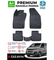 S-Dizayn Fiat Scudo 3D Pro Havuzlu Paspas 2022 Üzeri A+ Kalite
