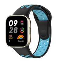 Xiaomi Redmi Watch 3 Spor Delikli Kordon (SAAT DEĞİLDİR) - Siyah-mavi