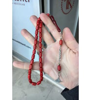 Güzel Çekimli Kapsül Bordo Renk Erkek İçin Tesbih