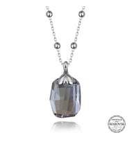 Swarovski Crystal Taşlı Top Zincir Baget Gümüş Kadın Kolye