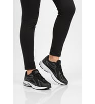 Walkway Bej Fileli Hafif Esnek Hafızalı Taban Unisex Spor Ayakkabı Ruth G (Siyah - Beyaz)
