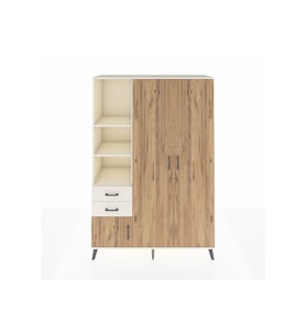 Hyperion Dolap 5 Raflı 2 Çekmeceli Tek Askılı 132x44x195 Aytaşı-Çam/Aytaşı