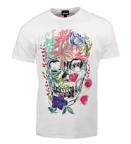 Just Cavalli Erkek Bisiklet Yaka Slim Fit Baskılı Beyaz T-Shirt