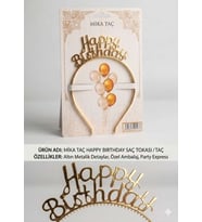 Mika Taç Happy Birthday - Altın