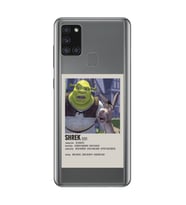 Samsung Galaxy A21S Uyumlu Shrek Minimalsit Poster Desenli Şeffaf Telefon Kılıfı