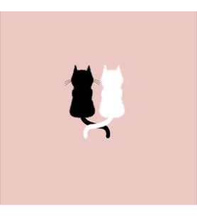 "Minimalist Siyah Beyaz Kedi Figürlü Mdf Tablo - Çerçevesiz Boho Tarzı Duvar Dekoru"