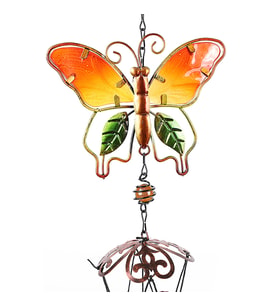 Kelebek Metal Rüzgar Çanı, Sarı, 74x16 (Sarı)