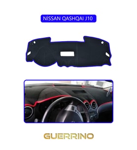 NİSSAN QASHQAI J10 TORPİDO KORUMA HALISI MAVİ KENAR