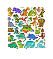 Sticker Kabartmalı Stiker Defter, Planlayıcı Etiket (Syd231-05)-20x18cm- Sevimli Dinazorlar