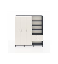 Arges Gardrop 16 Raflı 2 Çekmeceli 3 Kapaklı 220x30x243 Antrasit-Aytaşı