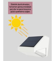 3 in 1 Solar Duvar Lambası – IP65 Su Geçirmez Hareket Sensörlü Yeni Nesil