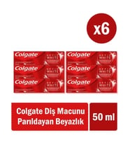 Colgate Optic White Parıldayan Beyazlık Beyazlatıcı Diş Macunu 50 ml x 6 Adet Tek Ebat